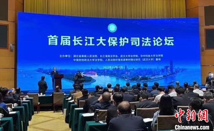 图为首届长江大保护司法论坛11月24日在武汉开幕　蔡蕾　摄